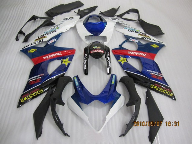 Custom 2005-2006 Blue Black Rockstar Suzuki GSXR1000 Replacement Motorcycle Fairings Custom 2005-2006 Blue Black Rockstar Suzuki GSXR1000 Replacement Motorcycle Fairings