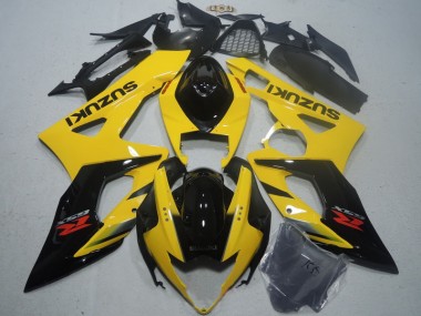 Custom 2005-2006 Yellow Black Suzuki GSXR1000 Motorcycle Fairings Kits