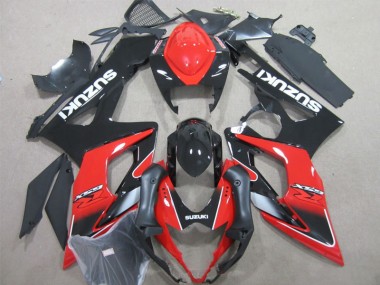 Custom 2005-2006 Black Red Suzuki GSXR1000 Motorcycle Fairings