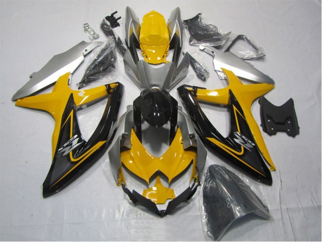 Custom 2007-2008 Yellow Black Suzuki GSXR1000 Replacement Motorcycle Fairings Custom 2007-2008 Yellow Black Suzuki GSXR1000 Replacement Motorcycle Fairings