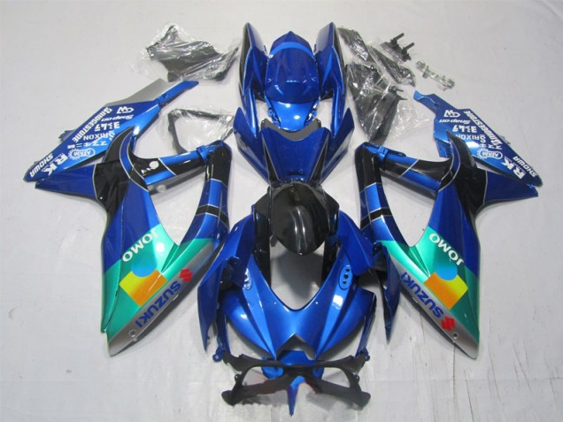 Custom 2007-2008 Blue Black Green Jomo Suzuki GSXR1000 Motorcycle Bodywork Custom 2007-2008 Blue Black Green Jomo Suzuki GSXR1000 Motorcycle Bodywork