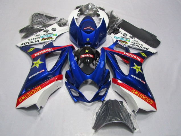 Custom 2007-2008 Blue Red Rockstar Suzuki GSXR1000 Motorbike Fairing Kits Custom 2007-2008 Blue Red Rockstar Suzuki GSXR1000 Motorbike Fairing Kits