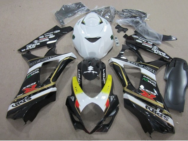 Custom 2007-2008 Black White Suzuki GSXR1000 Motorcylce Fairings Custom 2007-2008 Black White Suzuki GSXR1000 Motorcylce Fairings