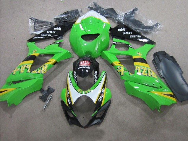 Custom 2007-2008 Green Rizla Q8 oils Suzuki GSXR1000 Motorcycle Fairing Custom 2007-2008 Green Rizla Q8 oils Suzuki GSXR1000 Motorcycle Fairing