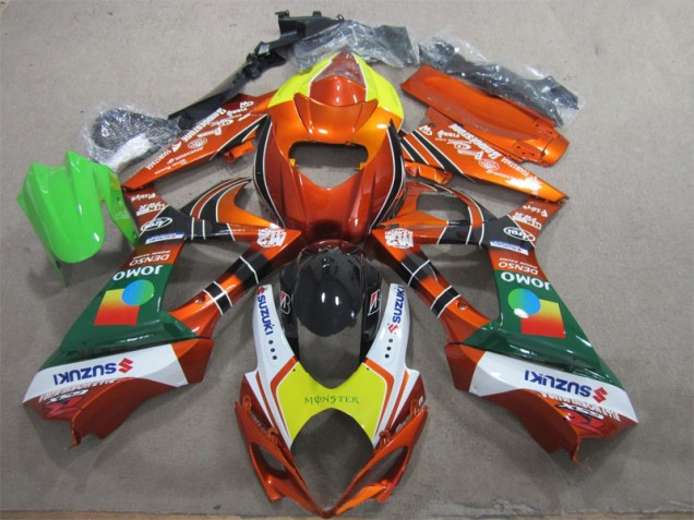 Custom 2007-2008 Orange Yellow Monster Suzuki GSXR1000 Motorcycle Fairing Kits Custom 2007-2008 Orange Yellow Monster Suzuki GSXR1000 Motorcycle Fairing Kits