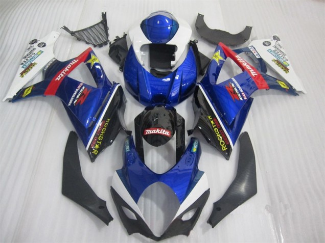 Custom 2007-2008 Blue Black Rockstar Suzuki GSXR1000 Bike Fairings Custom 2007-2008 Blue Black Rockstar Suzuki GSXR1000 Bike Fairings