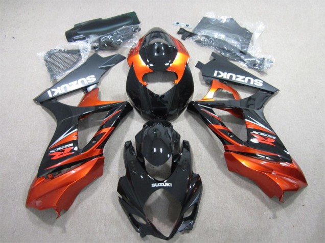 Custom 2007-2008 Black Orange Suzuki GSXR1000 Motorbike Fairing Custom 2007-2008 Black Orange Suzuki GSXR1000 Motorbike Fairing