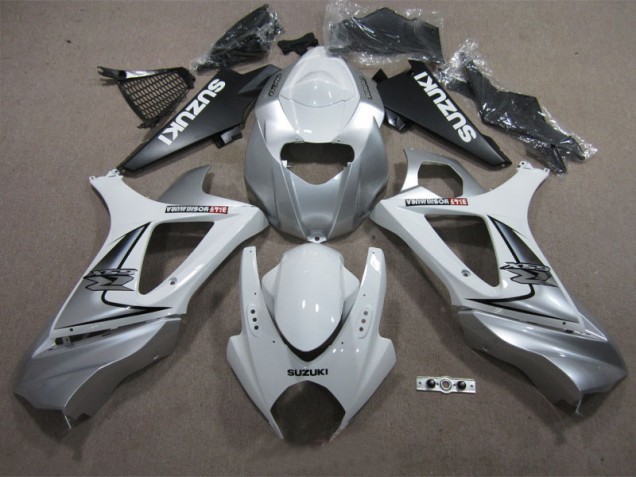 Custom 2007-2008 White Suzuki GSXR1000 Replacement Motorcycle Fairings Custom 2007-2008 White Suzuki GSXR1000 Replacement Motorcycle Fairings