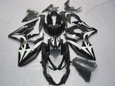 Custom 2009-2016 Black White Suzuki GSXR1000 Motorcyle Fairings