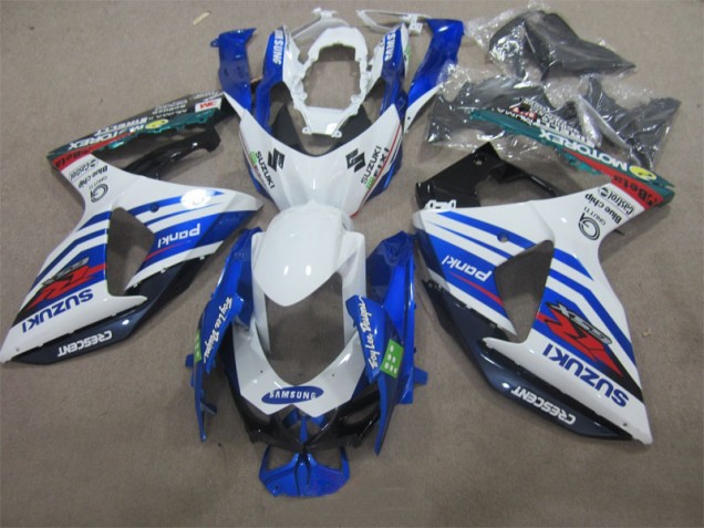 Custom 2009-2016 White Blue Samsung Suzuki GSXR1000 Motorbike Fairings Custom 2009-2016 White Blue Samsung Suzuki GSXR1000 Motorbike Fairings