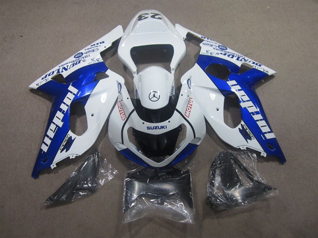 Custom 2001-2003 White Blue Motul Suzuki GSXR600 Bike Fairing Kit Custom 2001-2003 White Blue Motul Suzuki GSXR600 Bike Fairing Kit