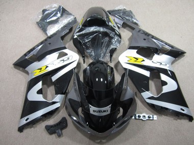 Custom 2001-2003 Black White Suzuki GSXR600 Motorbike Fairing Kits