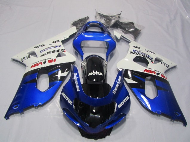 Custom 2001-2003 Blue White Motul Suzuki GSXR600 Motorcyle Fairings Custom 2001-2003 Blue White Motul Suzuki GSXR600 Motorcyle Fairings