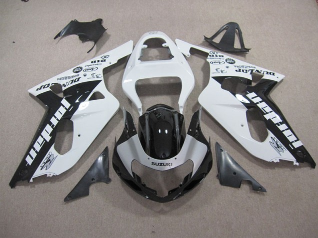 Custom 2001-2003 White Black Suzuki GSXR600 Motorbike Fairings Custom 2001-2003 White Black Suzuki GSXR600 Motorbike Fairings