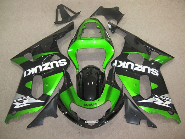 Custom 2001-2003 Black Green Suzuki GSXR600 Motorbike Fairing Custom 2001-2003 Black Green Suzuki GSXR600 Motorbike Fairing