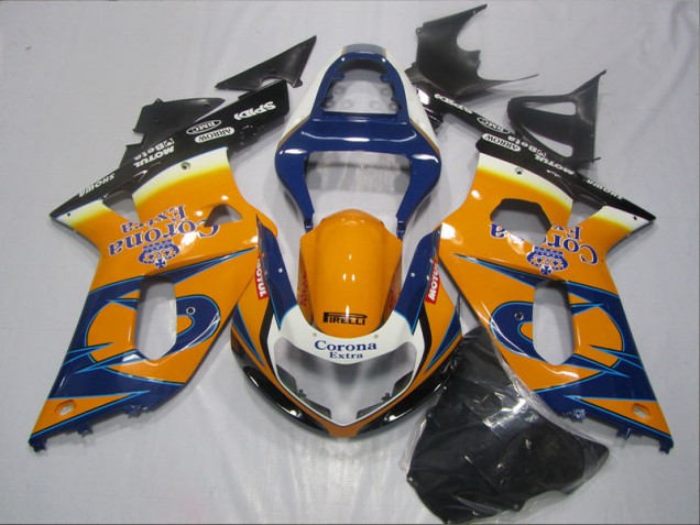 Custom 2001-2003 Blue Orange Corona Extra Suzuki GSXR600 Bike Fairing Custom 2001-2003 Blue Orange Corona Extra Suzuki GSXR600 Bike Fairing