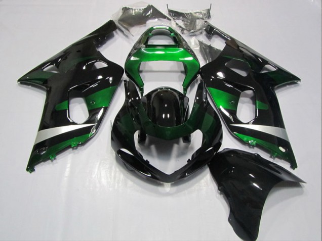 Custom 2001-2003 Black Green Suzuki GSXR600 Bike Fairings Custom 2001-2003 Black Green Suzuki GSXR600 Bike Fairings