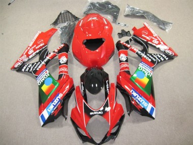 Aftermarket 2004-2005 Red Black Suzuki GSXR600 Motorcycle Fairing Kit