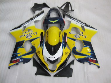 Aftermarket 2004-2005 Yellow Blue Corona Extra Suzuki GSXR600 Bike Fairing