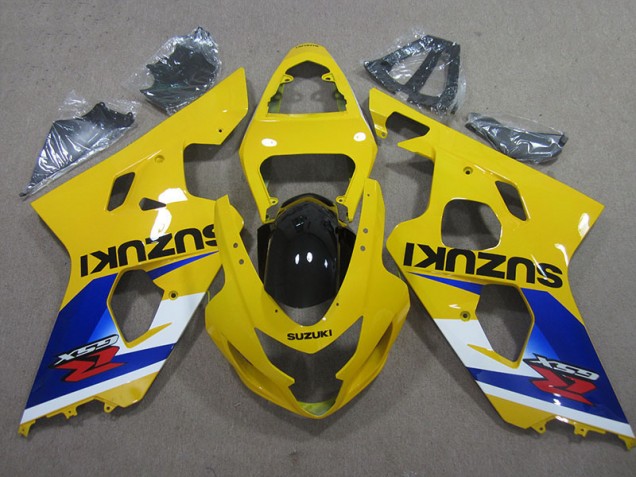 Custom 2004-2005 Yellow Blue Suzuki GSXR600 Motor Bike Fairings Custom 2004-2005 Yellow Blue Suzuki GSXR600 Motor Bike Fairings