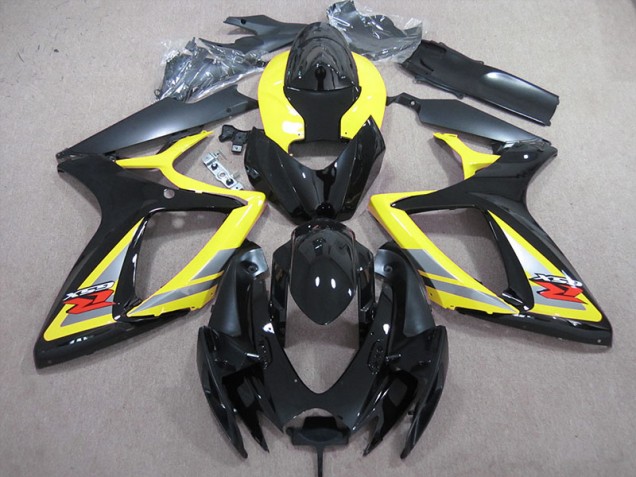 Custom 2006-2007 Black Yellow Suzuki GSXR600 Motor Fairings Custom 2006-2007 Black Yellow Suzuki GSXR600 Motor Fairings