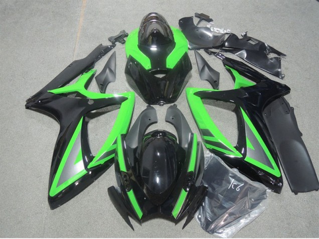 Custom 2006-2007 Black Green Suzuki GSXR600 Motorbike Fairing Custom 2006-2007 Black Green Suzuki GSXR600 Motorbike Fairing