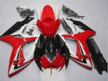 Aftermarket 2006-2007 Black Red Suzuki GSXR600 Replacement Motorcycle Fairings