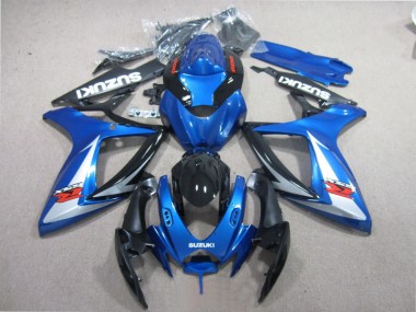 Aftermarket 2006-2007 Blue Black White Suzuki GSXR600 Motorcycle Fairing Kits