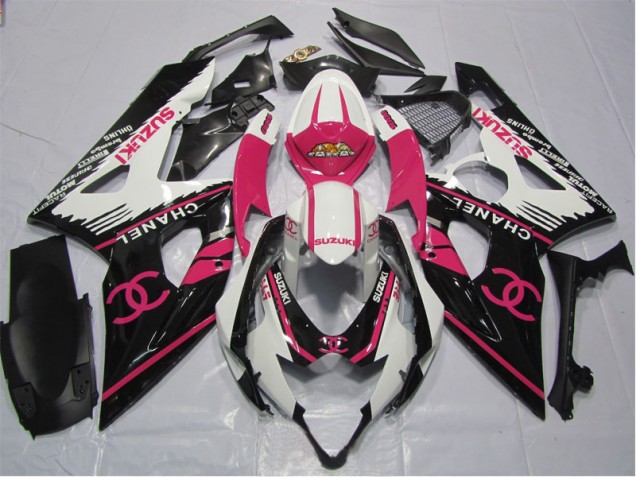 Custom 2006-2007 Pink Chanel Suzuki GSXR600 Bike Fairings