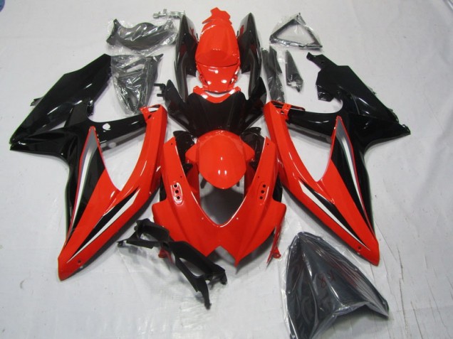 Aftermarket 2008-2010 Red Black Suzuki GSXR600 Moto Fairings