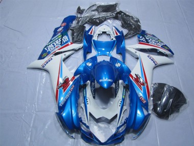 Aftermarket 2011-2021 Blue White Suzuki GSXR600 Replacement Motorcycle Fairings