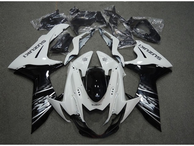 Custom 2011-2021 White Black Suzuki GSXR600 Motorcycle Replacement Fairings Custom 2011-2021 White Black Suzuki GSXR600 Motorcycle Replacement Fairings