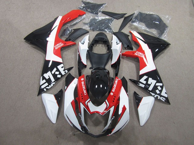 Custom 2011-2021 Black Red White Suzuki GSXR600 Motorcyle Fairings Custom 2011-2021 Black Red White Suzuki GSXR600 Motorcyle Fairings