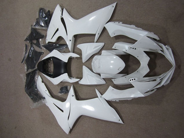 Custom 2011-2021 White Suzuki GSXR600 Replacement Fairings Custom 2011-2021 White Suzuki GSXR600 Replacement Fairings