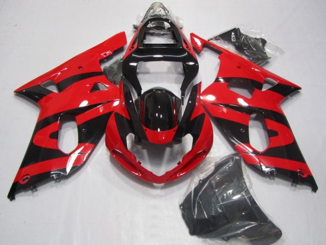 Custom 2001-2003 Black Red Suzuki GSXR750 Motorcycle Fairings Custom 2001-2003 Black Red Suzuki GSXR750 Motorcycle Fairings