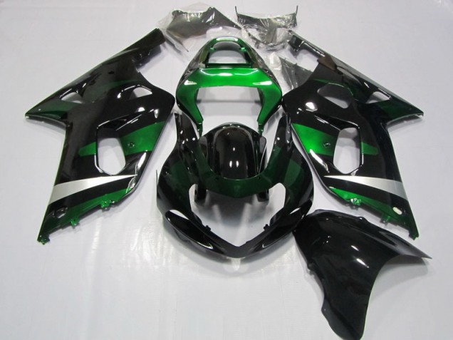 Aftermarket 2001-2003 Black Green Suzuki GSXR750 Motorcycle Fairing