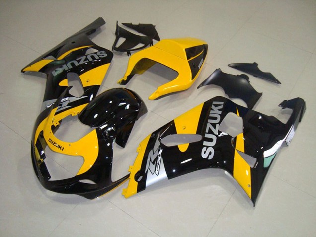 Aftermarket 2001-2003 Yellow Black Suzuki GSXR750 Bike Fairing