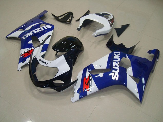 Aftermarket 2001-2003 Blue White Suzuki GSXR750 Motorbike Fairing