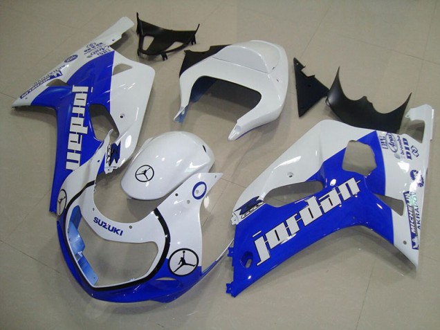 Custom 2001-2003 Blue White Jordan Suzuki GSXR750 Motorcycle Bodywork Custom 2001-2003 Blue White Jordan Suzuki GSXR750 Motorcycle Bodywork