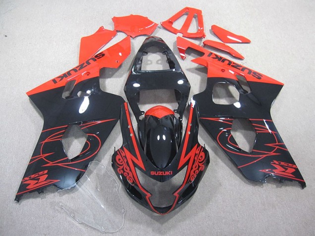 Custom 2004-2005 Red Black Suzuki GSXR750 Motorcycle Fairings Custom 2004-2005 Red Black Suzuki GSXR750 Motorcycle Fairings