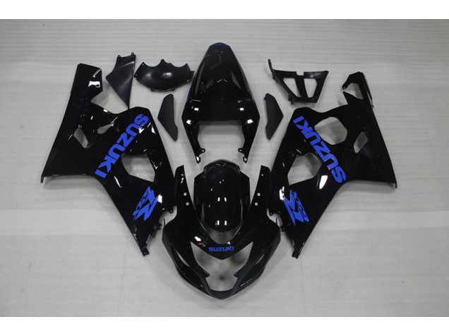 Aftermarket 2004-2005 Black Blue Decal Suzuki GSXR750 Motorcycle Fairing Kits