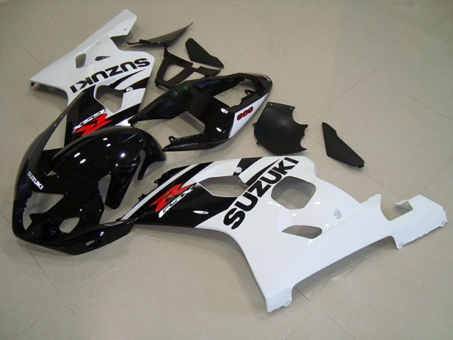 Custom 2004-2005 Black White Suzuki GSXR750 Bike Fairings Custom 2004-2005 Black White Suzuki GSXR750 Bike Fairings
