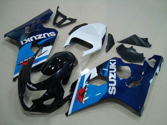 Custom 2004-2005 Blue White Suzuki GSXR750 Motorbike Fairing Custom 2004-2005 Blue White Suzuki GSXR750 Motorbike Fairing
