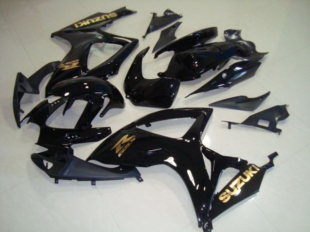 Custom 2006-2007 Black Gold Decal Suzuki GSXR750 Motorcyle Fairings Custom 2006-2007 Black Gold Decal Suzuki GSXR750 Motorcyle Fairings