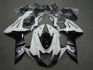 Custom 2011-2021 White Black Suzuki GSXR750 Bike Fairings
