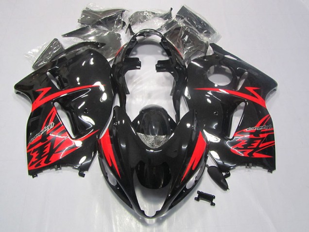 Aftermarket 1996-2007 Black Red Suzuki GSXR1300 Hayabusa Motorbike Fairing Kits