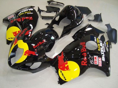Custom 1996-2007 Black Yellow Red Bull Suzuki GSXR1300 Hayabusa Motorcycle Fairing Kits