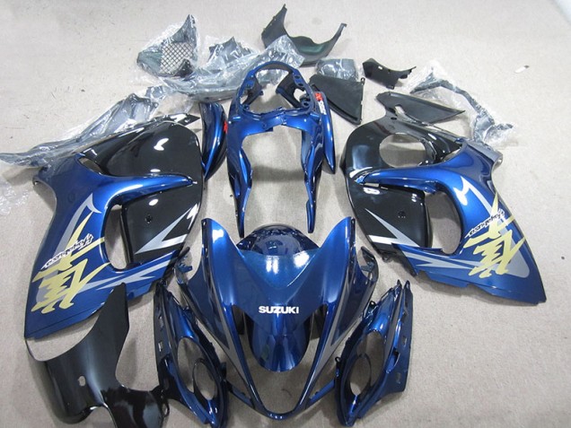 Custom 2008-2019 Blue White Gold Decal Suzuki GSXR1300 Hayabusa Motorbike Fairing