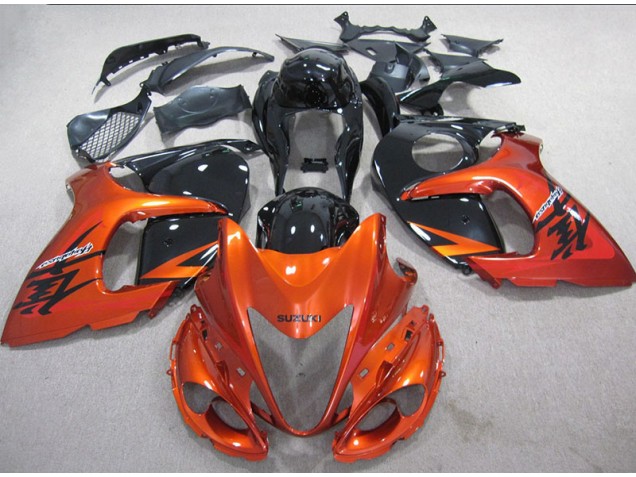 Aftermarket 2008-2019 Orange Black Suzuki GSXR1300 Hayabusa Motor Bike Fairings