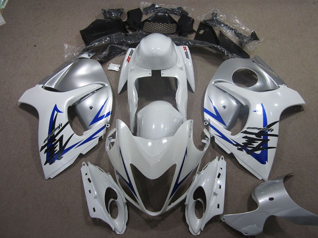 Custom 2008-2019 White Blue Suzuki GSXR1300 Hayabusa Motorcycle Fairings Custom 2008-2019 White Blue Suzuki GSXR1300 Hayabusa Motorcycle Fairings